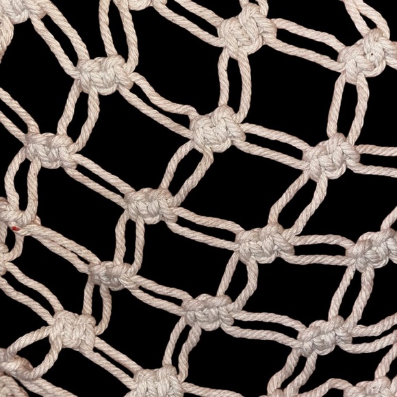 Macrame Wall Hammock Wall Art Storage Hammock Beige/Natural - Picture 2 of 7